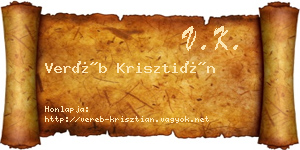 Veréb Krisztián névjegykártya